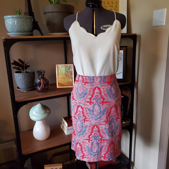 J. Crew Factory Dresses & Skirts - J Crew Factory Paisley Pencil Skirt